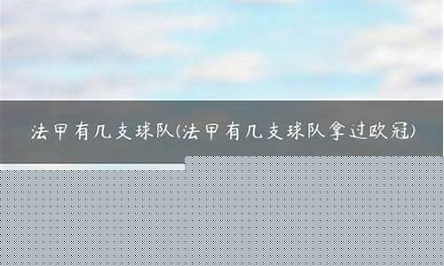 法甲共有几支球队-法甲有多少支足球队