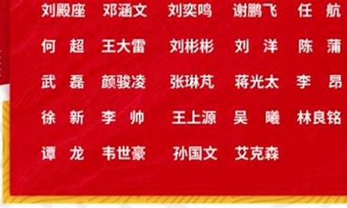 足球国家队集训名单表-足球国家队集训名单