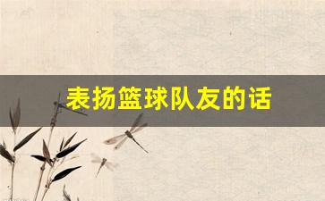 表扬篮球队友的话-表扬篮球比赛的句子