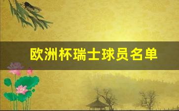 欧洲杯瑞士球员名单-欧洲杯瑞士球员分析