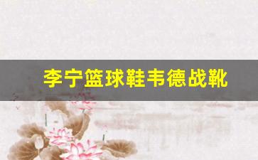 李宁篮球鞋韦德战靴-李宁韦德系列鞋子